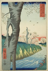 Koganei in Musashi Province (Musashi Koganei), from the series "Thirty-six Views of Mount Fuji (Fuji sanjurokkei)" by Utagawa Hiroshige