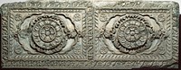 Architectural relief panel with floral design