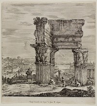 Temple of Concordia and the Roman Forum by Stefano della Bella