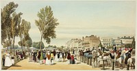 Hyde Park Near Crosvenor Gate, plate sixteen from Original Views of London as It Is by Thomas Shotter Boys