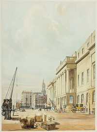 The Custom House, plate three from Original Views of London as It Is by Thomas Shotter Boys