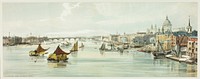 Blackfriars, from Southwark Bridge, plate six from Original Views of London as It Is by Thomas Shotter Boys
