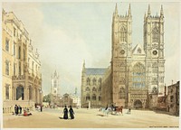 Westminster Abbey, Hospital and Company, plate seven from Original Views of London as It Is by Thomas Shotter Boys