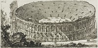 Ampitheater of Verona, plate 25 from Some Views of Triumphal Arches and other monuments by Giovanni Battista Piranesi