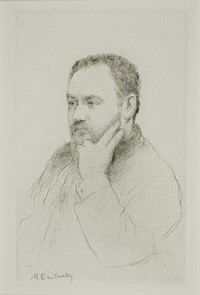Portrait of Emile Zola by Marcellin Gilbert Desboutin