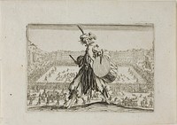 View of Piazza S. Croce with Football Game, from The Caprices by Jacques Callot