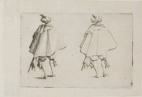 The Gentleman with a Large Coat, Seen from the Back, from The Caprices by Jacques Callot