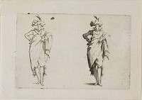 The Gentleman Seen from the Front, with his Right Hand on his Hip, from The Caprices by Jacques Callot