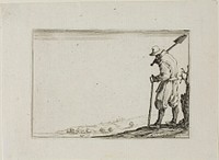 The Peasant Carrying his Shovel on his Shoulder, from The Caprices by Jacques Callot