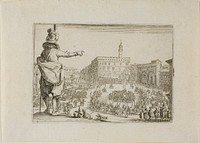 View of Piazza Signoria, from The Caprices by Jacques Callot