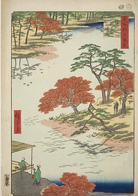 Precints of the Akiba Shrine, Ukeji (Ukeji Akiba no keidai), from the series "One Hundred Famous Views of Edo (Meisho Edo hyakkei)" by Utagawa Hiroshige