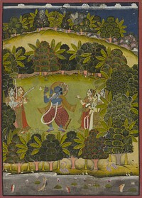 Krishna Fluting for the Gopis