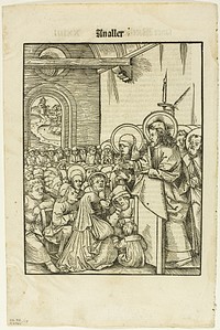 Christ Preaching, from Leben Jesu Christi, plate 19 from Woodcuts from Books of the XVI Century by Hans Wechtlin, I