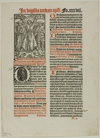 Crucifixion of Saint Andrew from Missale Monasteriense, plate 65 from Woodcuts from Books of the XVI Century by Unknown artist