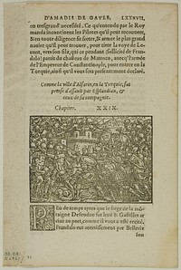 Leaf from Amadis de Gaule, plate 71 from Woodcuts from Books of the XVI Century by Unknown artist