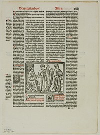 Illustration from Sextus decretalium liber by Bonifce VIII, plate 84 from Woodcuts from Books of the XVI Century by Unknown artist