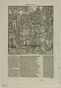 Leaf from Opera by Virgilius (after the Strasbourg Virgil, 1502), plate 90 from Woodcuts from Books of the XVI Century by Unknown artist