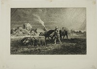 The Storm by Charles Émile Jacque