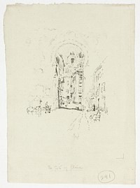 Gate of Elvira, Granada by Joseph Pennell