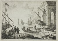Harbor Scene with a Lighthouse by Claude Lorrain