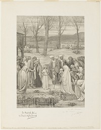 Pastoral Life of Saint Geneviève (center panel) by Georges-William Thornley