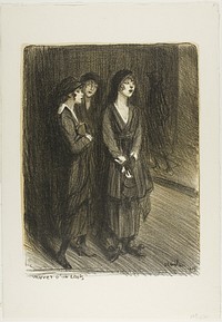 Veuves d'un Louis, plate seven from Actualités by Théophile-Alexandre Pierre Steinlen