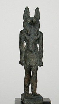 Statuette of the God Anubis by Ancient Egyptian