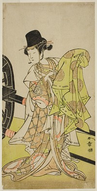 The Actor Yamashita Kinsaku II as Tsukimasu, Acting as Sakura-maru, in the Play Miya-bashira Iwao no Butai, Performed at the Morita Theater in the Seventh Month, 1773 by Katsukawa Shunsho