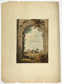 Title Page to Ruins of Rome by M. Dubourg