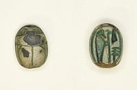 Scarab: The God Ptah with Ma’at Feather and Djed-Pillar by Ancient Egyptian