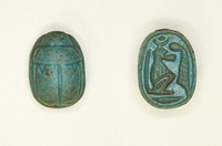 Scarab: Baboon with Ma’at Feather by Ancient Egyptian