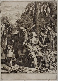 Rest on the Flight into Egypt by Jean Le Clerc