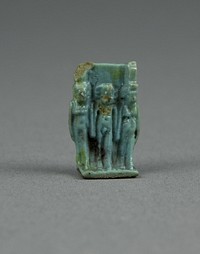 Amulet of the Goddesses Isis and Nephthys with Horus Standing Between by Ancient Egyptian