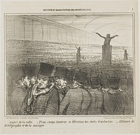 View of the Grand Hall, plate 1 from Souvenirdu Grand Festival des Orphéonistes by Honoré-Victorin Daumier