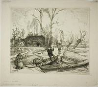 The Flooded Marais: The Shepherd by Louis Auguste Lepère