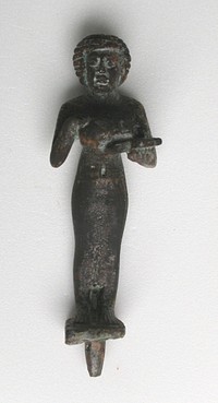 Statuette of a Priestess with Offering Table and Situla by Ancient Egyptian