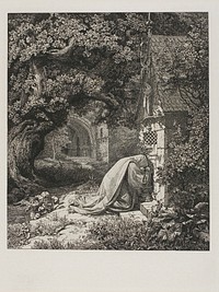 The Praying Nun by Johann Wilhelm Schirmer