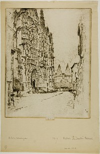 Towers of the Bishop's Palace, Beauvais by Joseph Pennell