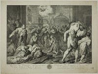 Saint Roch Healing Sufferers from the Plauge, from Recueil d'estampes d'après les plus célèbres tableaux de la Galerie Royale de Dresde by Giuseppe Camerata, II