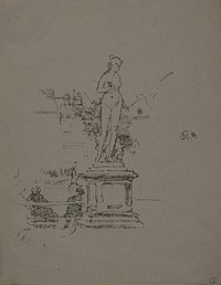 The Statue, Luxembourg Gardens by James McNeill Whistler
