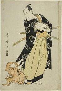 The actor Ichikawa Danjuro VI and a boy by Utagawa Toyokuni I