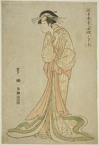 Yamatoya: Iwai Hanshiro IV as Okaru, from the series "Portraits of Actors on Stage (Yakusha butai no sugata-e)" by Utagawa Toyokuni I