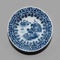 Plate in the Three Chinese Houses Pattern