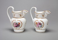 Pair of Pitchers by Tucker Porcelain Factory