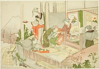 An Artisan’s Shop, from the album The Mist of Sandara (Sandara kasumi) by Katsushika Hokusai