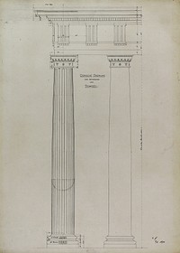 Orders of Architecture, Renaissance Doric Order from Vincenzo Scamozzi, Elevation by Carl (Charles) J. Furst