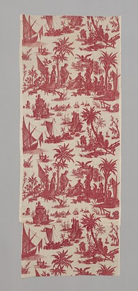 L'Hommage de l'Amérique á la France (America's Tribute to France) (Furnishing Fabric) by Jean Baptiste Huet (Designer)