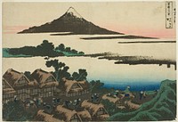 Dawn at Isawa in Kai Province (Koshu Isawa no akatsuki), from the series "Thirty-six Views of Mount Fuji (Fugaku sanjurokkei)" by Katsushika Hokusai
