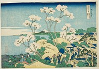 Goten Hill at Shinagawa on the Tokaido (Tokaido Shinagawa Gotenyama), from the series "Thirty-six Views of Mount Fuji (Fugaku sanjurokkei)" by Katsushika Hokusai