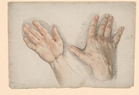 Two Studies of a Right Hand by Sir Thomas Lawrence